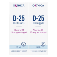 2X Orthica Vitamine D 25 Oliedruppels 15 ml