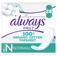8X Always Dailies Inlegkruisjes Cotton Protection Normal 28 stuks