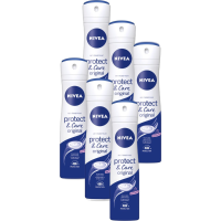 6X NIVEA Deodorant Spray Protect & Care 150 ml