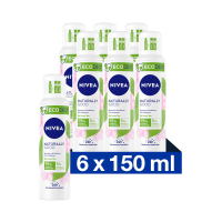 6X NIVEA Deodorant Spray Naturally Good Green Tea 125 ml