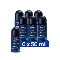 6X NIVEA Men Deodorant Roller Deep Beat 50 ml