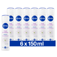6X NIVEA Deodorant Spray Fresh Sensation 150 ml