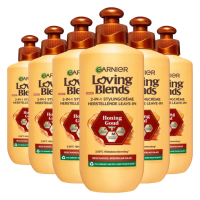 6X Garnier Loving Blends Honing Goud Leave in Crème 200 ml