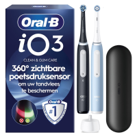 Oral B Elektrische Tandenborstel iO 3 Duo Zwart & Blauw 1 set