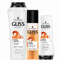 Gliss Total Repair   Shampoo, Conditioner & Anti klit Spray   Pakket