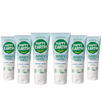 6X Happy Earth Baby & Kids 100% Natuurlijke Zink Billencrème 75 ml