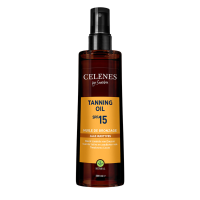 3X Celenes Herbal Tanning Oil Alle Huidtypes SPF 15 200 ml