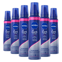 6X NIVEA Haarmousse Care & Hold Extra Strong 150 ml