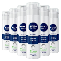 6X NIVEA Men Scheerschuim Sensitive 250 ml