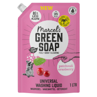 1+1 Gratis: Marcel's Green Soap Wasmiddel Navul Patchouli & Cranberry 23 Wasbeurten 1 liter
