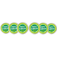 6X Happy Earth 100% Natuurlijke Deodorant Balm Bergamot 45 gr