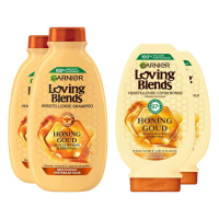 Garnier Loving Blends Honing Goud   Shampoo 2x 300 ml & Conditioner 2x 250 ml – Pakket