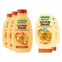 Garnier Loving Blends Honing Goud   Shampoo 3x 300 ml & Conditioner 2x 250 ml – Pakket