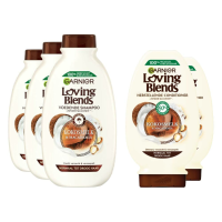 Garnier Loving Blends Kokosmelk en Macadamia   Shampoo   3x 300 ml & Conditioner 2x 250 ml   Pakket