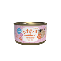 12X Schesir Baby Kitten Bouillon Kip & Zalm 70 gr