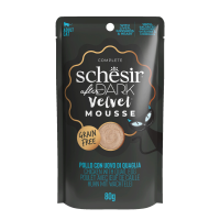 12X Schesir After Dark Velvet Mousse Kip & Kwartelei 80 gr