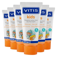 6X Vitis Tandgel Kids 6m+ 50 ml