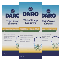 3X Daro Thijmsiroop Suikervrij 200 ml