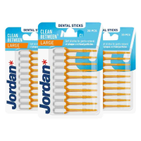 3X Jordan Dental Sticks Clean Between Large 40 stuks