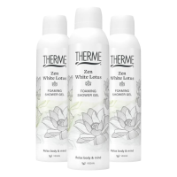 3X Therme Zen White Lotus Foaming Shower Gel 200 ml