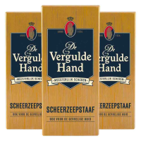 3X Vergulde Hand Scheerzeepstaaf 75 gr