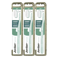 3X Jordan Green Clean Change Tandenborstel Soft 4 stuks