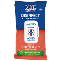 2X Blue Wonder Desinfectie Reiniger Doekjes 72 stuks