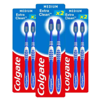 3X Colgate Tandenborstel Extra Clean Medium 2 stuks