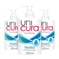 3X Unicura Antibacteriële Handzeep Hydra 250 ml