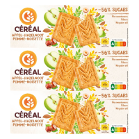 3X Céréal Koekjes Appel Hazelnoot 230 gr
