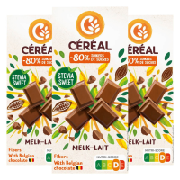 3X Céréal Chocolade Tablet Melk Chocolade 85 gr