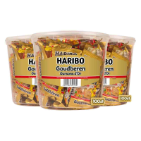 3X Haribo Silo Zakjes Goudbeertjes 100 stuks