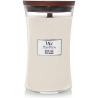 WoodWick Geurkaars Large White Teak 611 gr