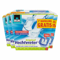 4X Bison Vochtvreter + 1 Navulling Neutraal 2 x 450 gr