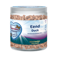 6X Renske Gezonde Beloning Mini Hartjes Hondensnack Eend 300 gr