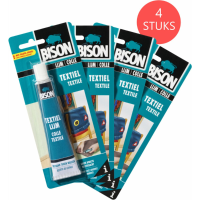 4X Bison Textiellijm Tube 50 ml