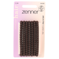 Zenner Elastieken Stay in Hair Bruin 7 stuks