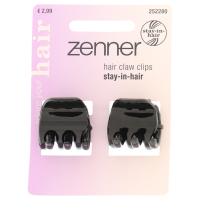 4X Zenner Haarklemmen Stay in Hair Zwart 2 stuks