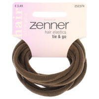 Zenner Haarelastiek Roll up XXS Bruin 8 stuks