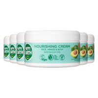 6X Happy Earth 100% Natuurlijke Voedende Créme Sensitive & Dry Skin 200 ml