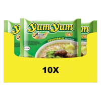10X Yum Yum Noodles Soep Pak Groenten 60 gr