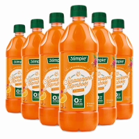 6X Slimpie Siroop Sinaasappel Framboos 650 ml