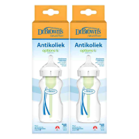 2X Dr. Browns Options+ Brede Halsfles Transparant 270 ml