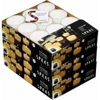 3X SPAAS Theelichten Maxi Wit 10 Branduren 24 stuks