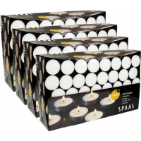 4X SPAAS Theelichten Wit 4,5 Branduren 200 stuks