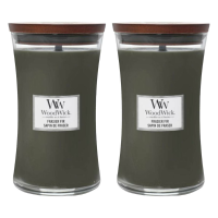 2X WoodWick Geurkaars Large Frasier Fir 611 gr