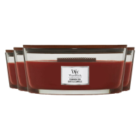 4X WoodWick Geurkaars Ellipse Cinnamon Chai 454 gr