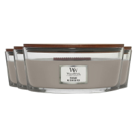 4X WoodWick Geurkaars Ellipse Fireside 454 gr