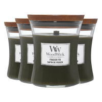 4X WoodWick Geurkaars Medium Frasier Fir 275 gr