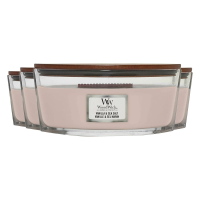 4X WoodWick Geurkaars Ellipse Vanilla & Sea Salt 454 gr